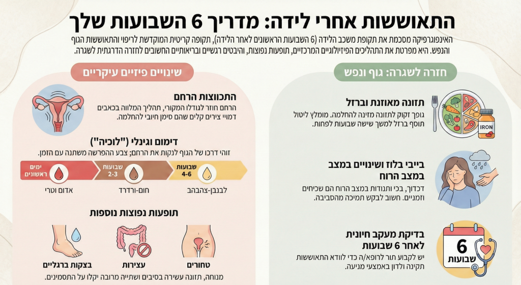 התאוששות הגוף לאחר הלידה