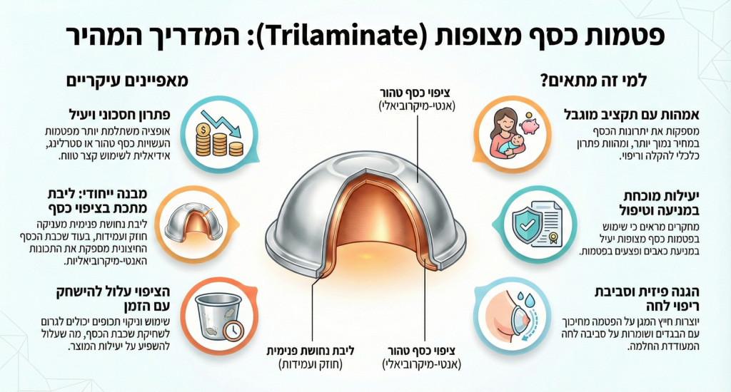 הסבר על פטמות כסף ציפוי 999