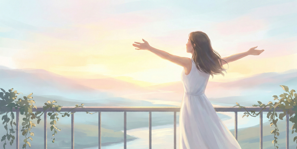 אימהות מתמודדת עם סינדרום יתר מגע באמצעות זמן אישי בטבע.