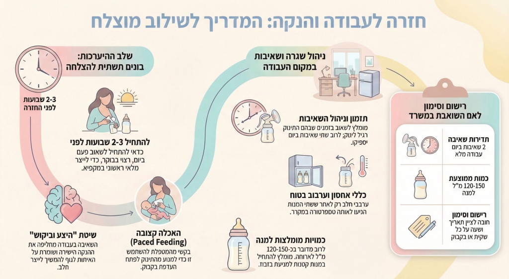 הליך חזרה לעבודה ושאיבות חלב